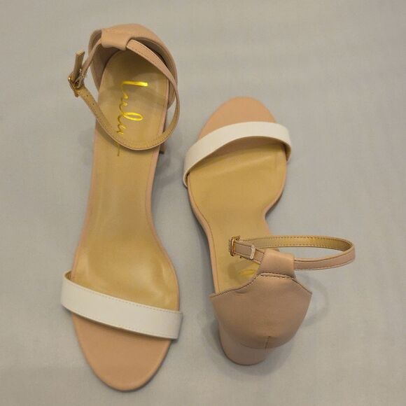 BRAND NEW LULU'S TAYLOR CHUNKY  HEEL  SANDALS - Picture 8 of 16